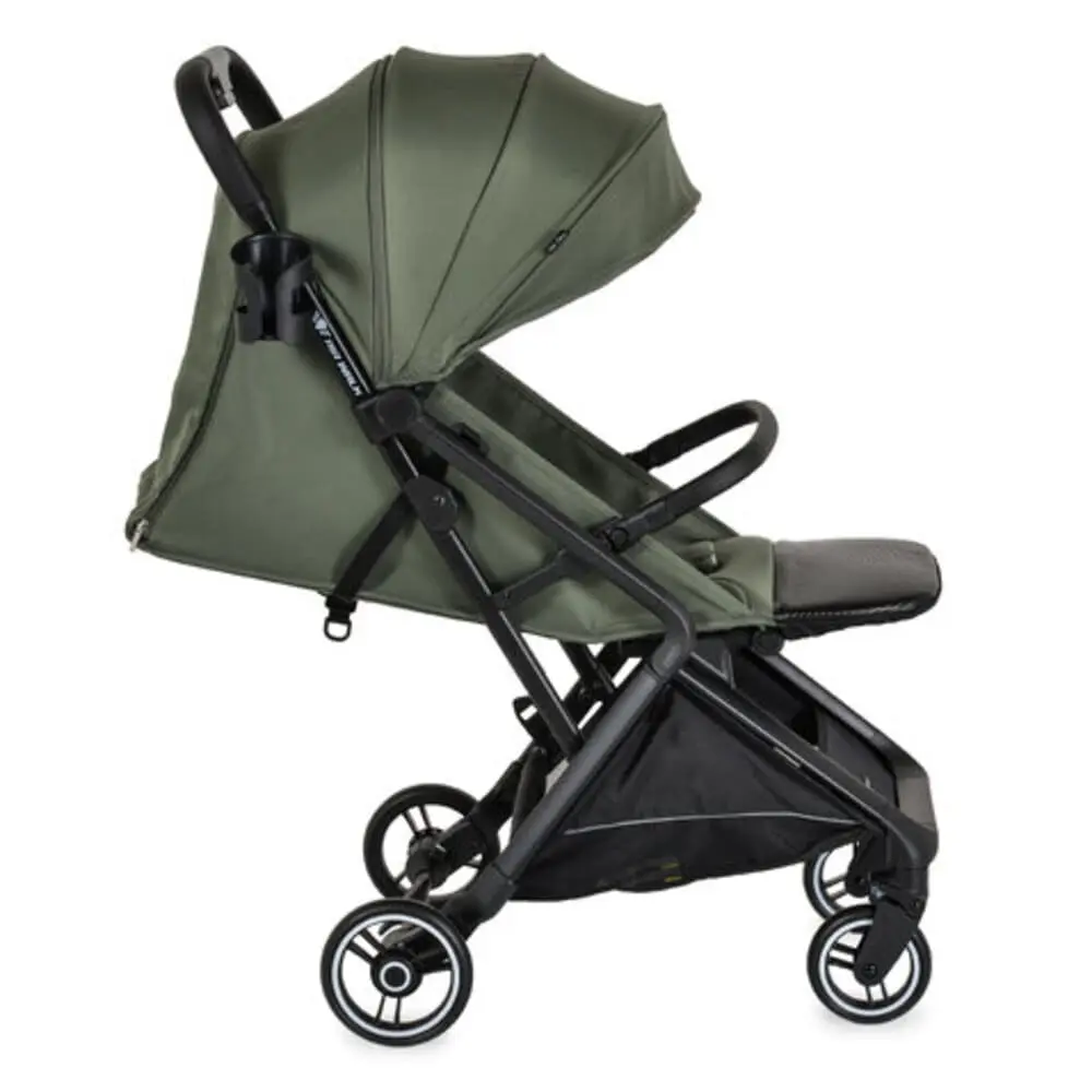 Cangaroo kolica za avion Airwalk deep green sa strane ležeći položaj sedišta