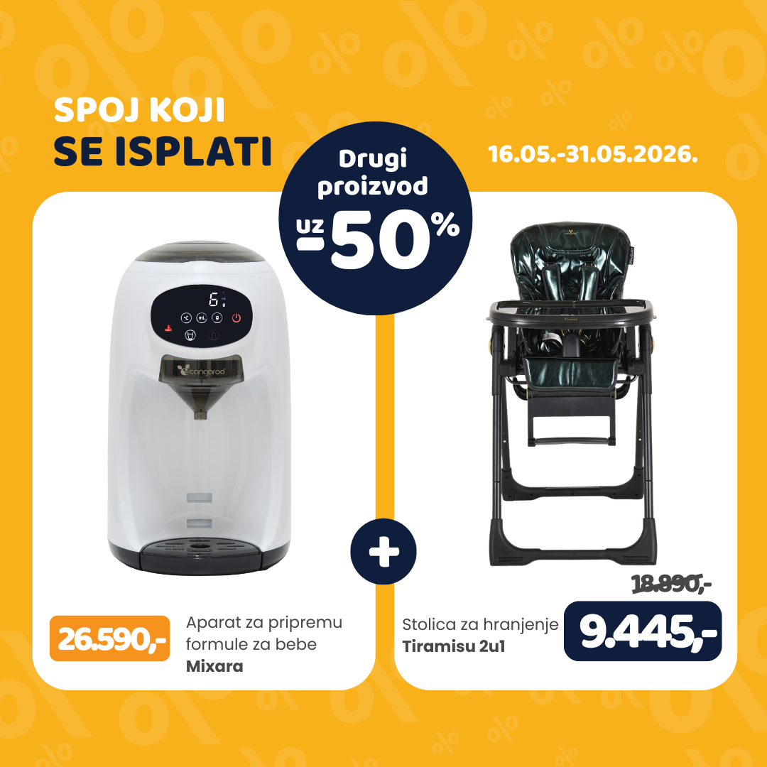 Aparat za dohranu Mixara + Hranilica Tiramisu 2u1 Specijalni set