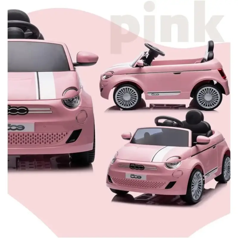 Auto na akumulator Fiat 500 - Pink detalji