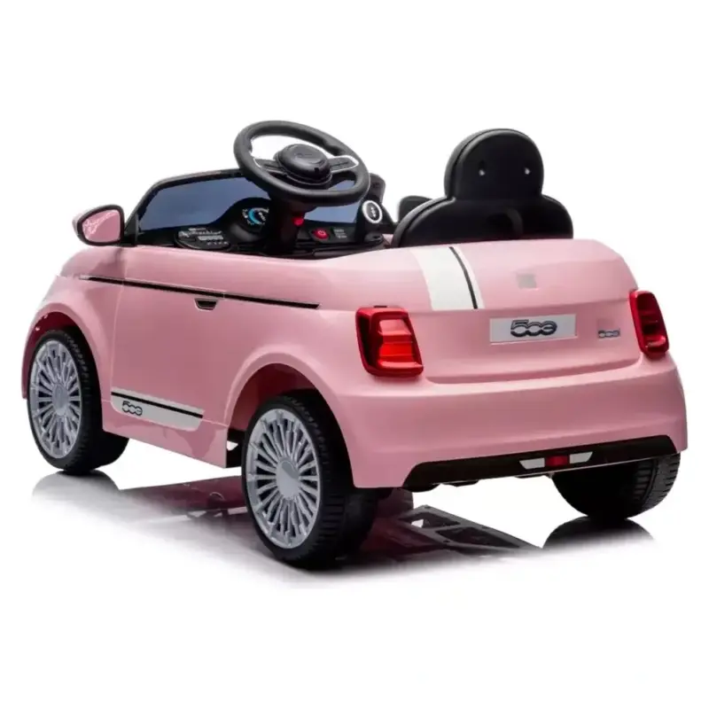Auto na akumulator Fiat 500 - Pink zadnja bočna strana