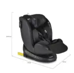 Autosediste Castor I size 40-150cm Black dimenzija 2