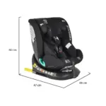 Autosediste Serengeti Isize 40-150cm Black dimenzije sedišta