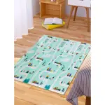 BBo Sklopiva podloga za igru od pene - Happy Bear 180x200x1cm drugo lice sa stazom