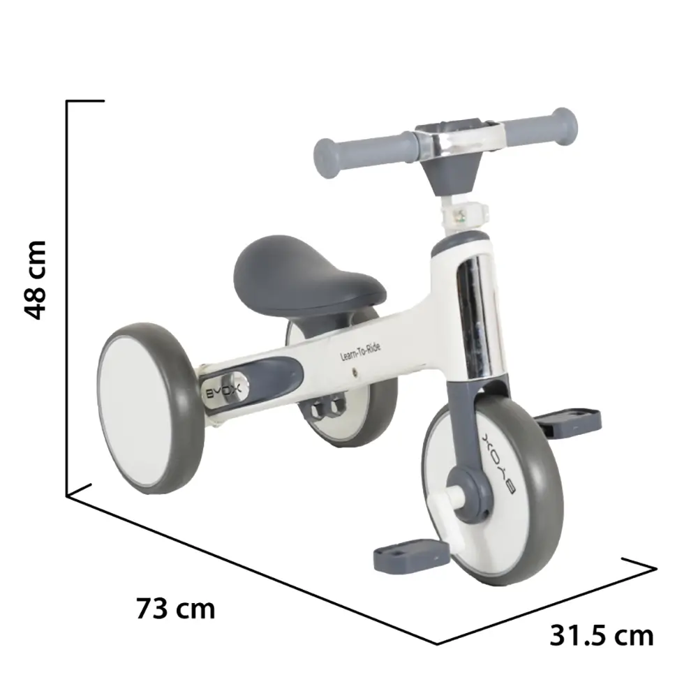 BYOX Balance Bike Learn to Ride 2in1 - White 3