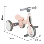 Balance Bike Learn to Ride Pink dimenzije