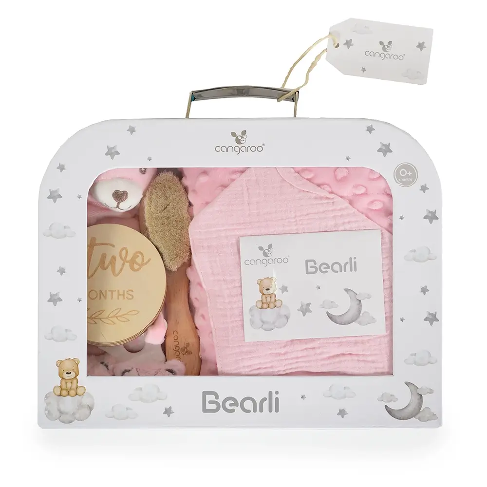Cangaroo Poklon set za bebe 6u1 Bearli - Pink