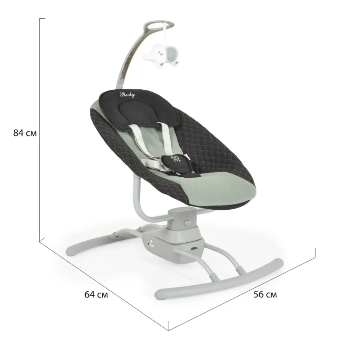 Električna ljuljaška za bebe Rocky Green 3