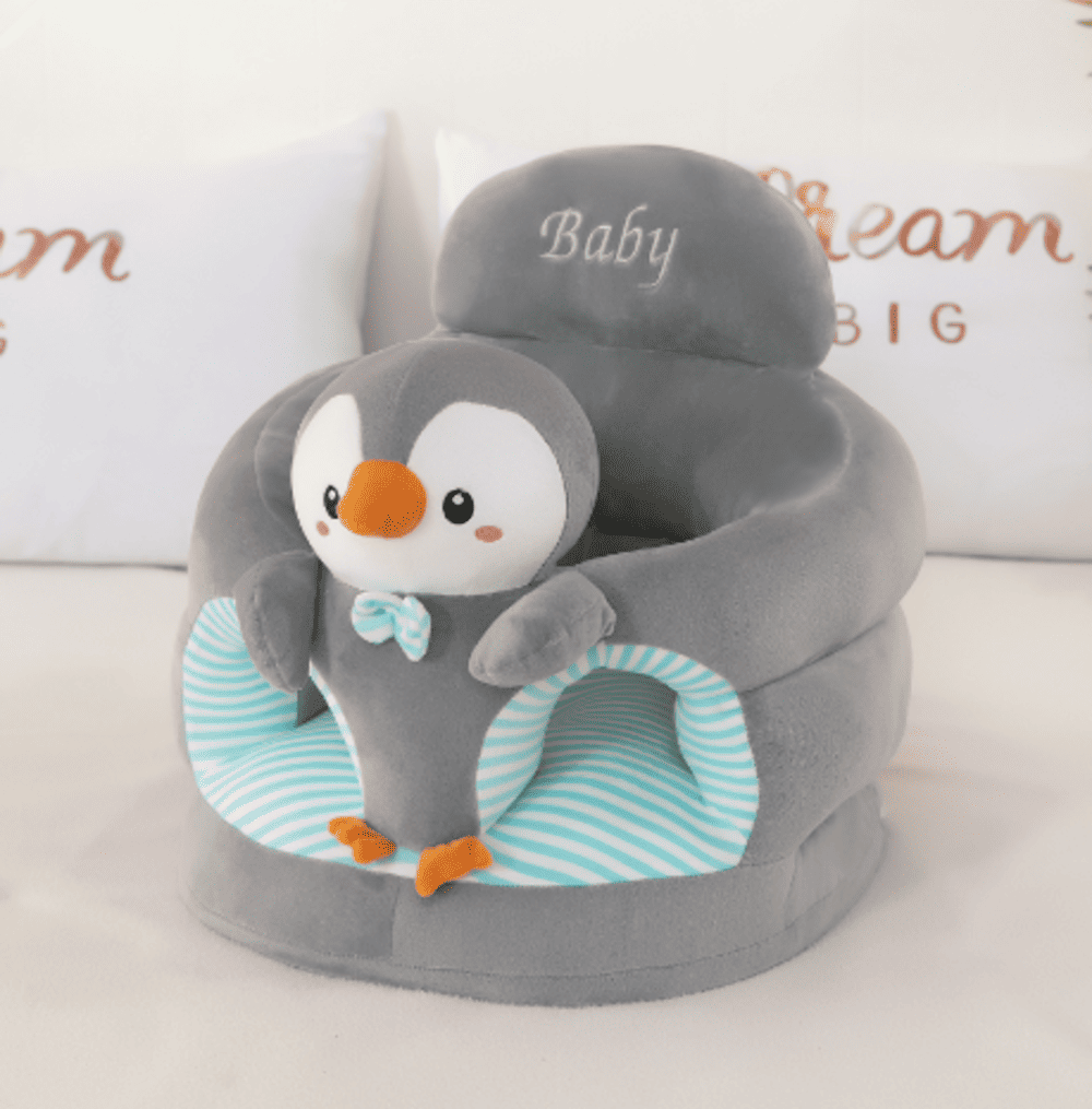 Fotelja za bebe Pingvin penguine grey siva boja. Dodatni pojas za bezednost. fotelja za male bebe