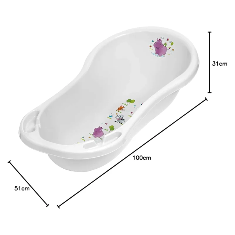 Keeeper kadica za bebe Hippo 100 cm - White dimenzije Kadicaza kupanje bebe Hipppo
