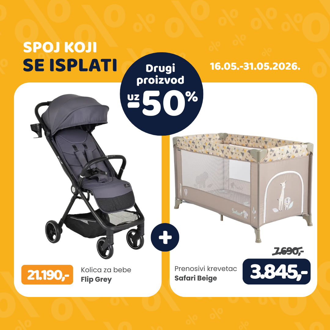Kolica Flip + Krevetić Safari | Specijalni set