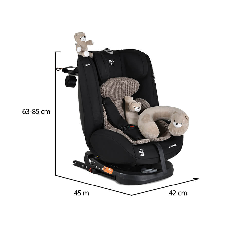 Moni Auto sedište za decu i-Maxx 40-150cm - Cool Beige dimenzije