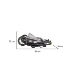 Moni Kolica za bebe Buggy - Grey dimenzije sklopljenih kolica