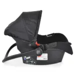 Moni Multi Isize auto sedište za bebe 40-87 cm - Green prikaz sa bočne strane sa spuštenom ručkom
