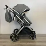 NouNou Kolica za bebe 2 u 1 G2 Light Grey okrenut ka smeru kretanja u sportskom polozaju