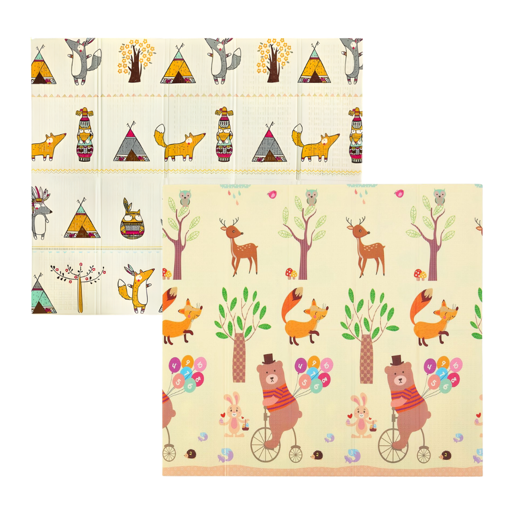 Podloga za igru XPE pena Indian Summer 180x200cm – sklopiva dvostrana