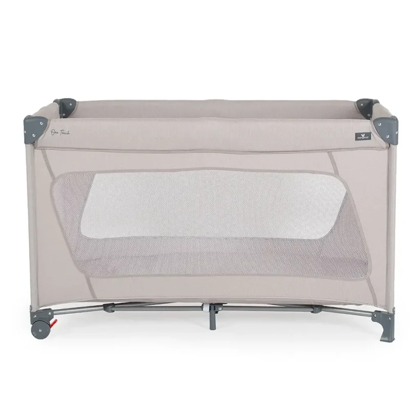 Prenosivi krevetac One Touch - Light Grey sa bočne strane