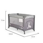 Prenosivi krevetac Safari - Graphite dimenzije