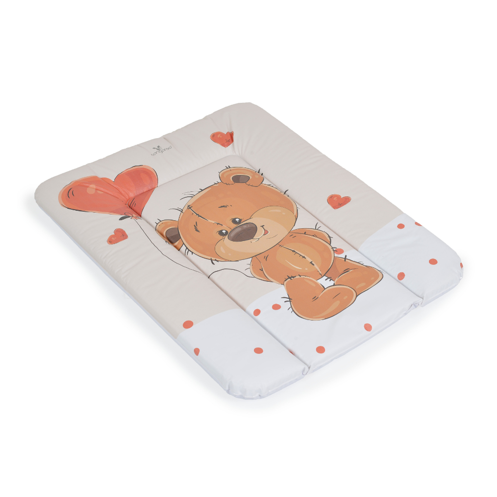 Cangaroo meka podloga za presvlačenje 50x70 Teddy Bear sa nežnim motivom mede, udobna i praktična podloga za bebe pogodna za svakodnevnu upotrebu.