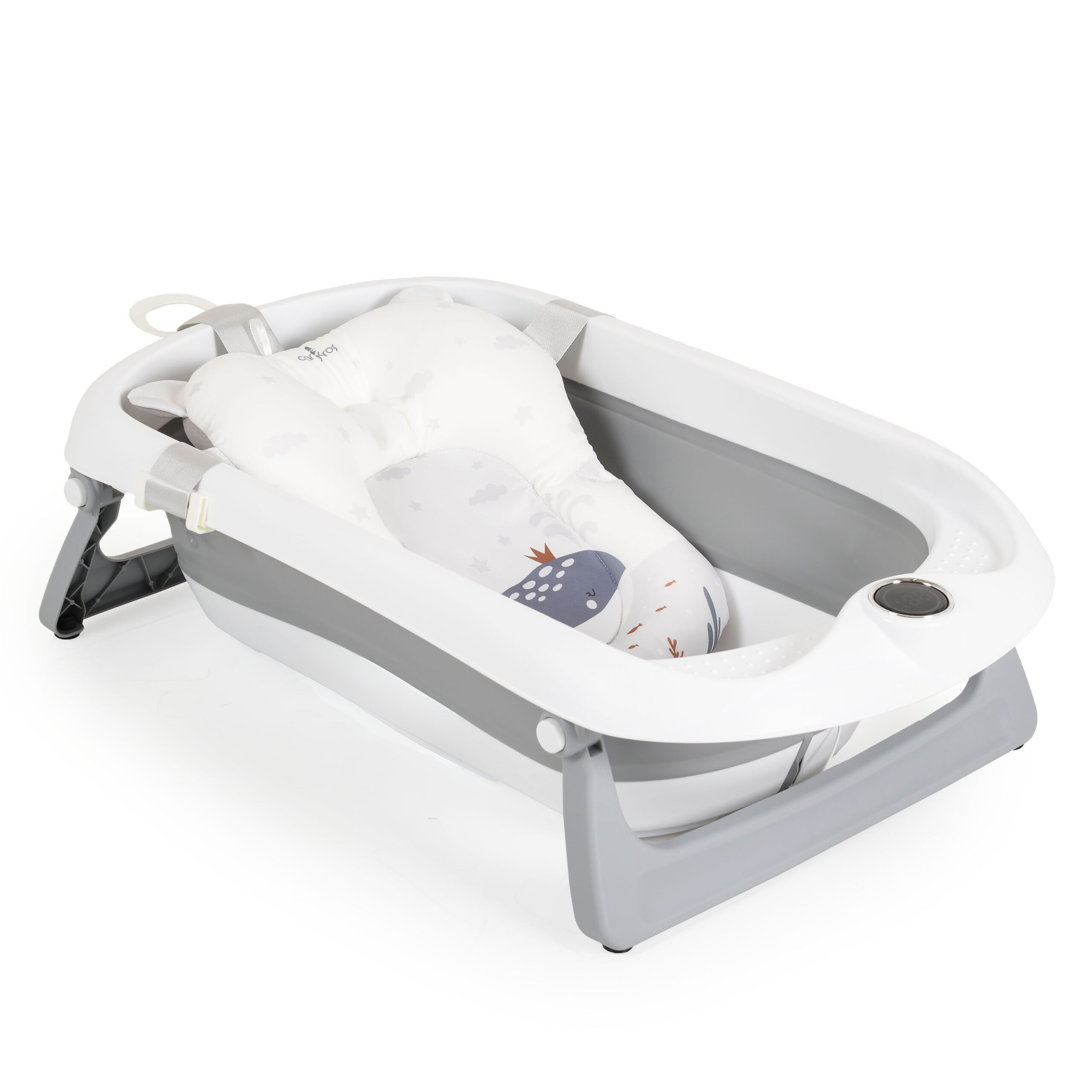 Cangaroo sklopiva kadica za bebe Balena Grey