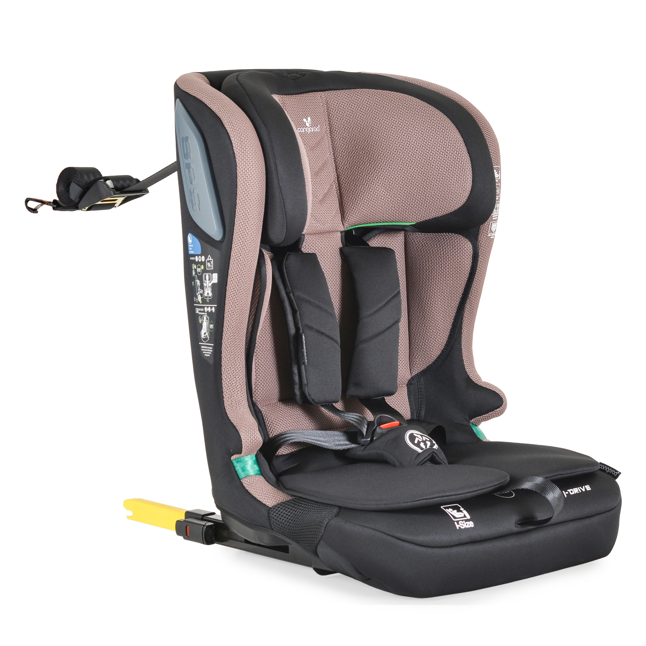 Cangaroo Auto sedište za decu iDrive 76–150 cm Powder Puff | Sigurno i udobno putovanje