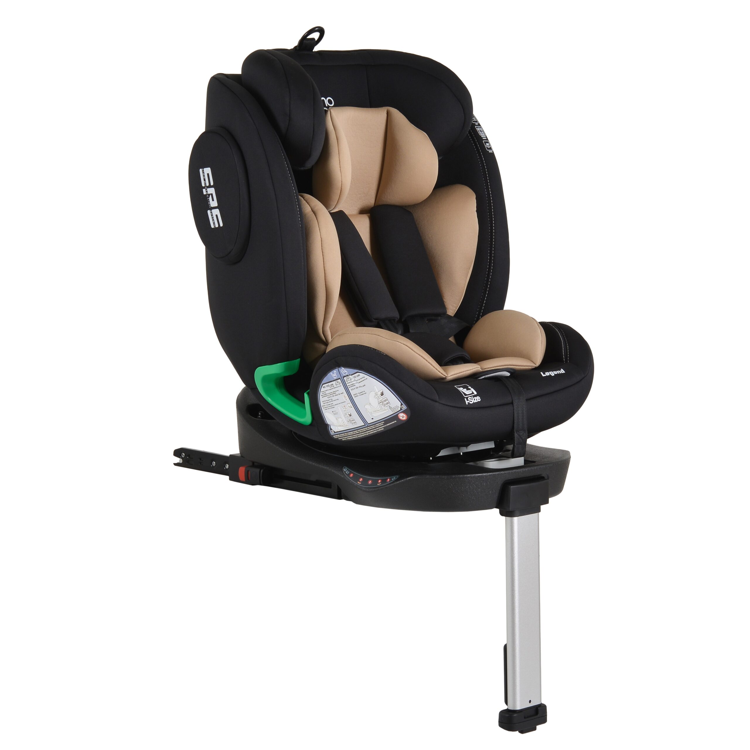 Moni Legend i-Size auto sedište za decu sa rotacijom od 360 stepeni, potpornom nogom i ISOFIX sistemom