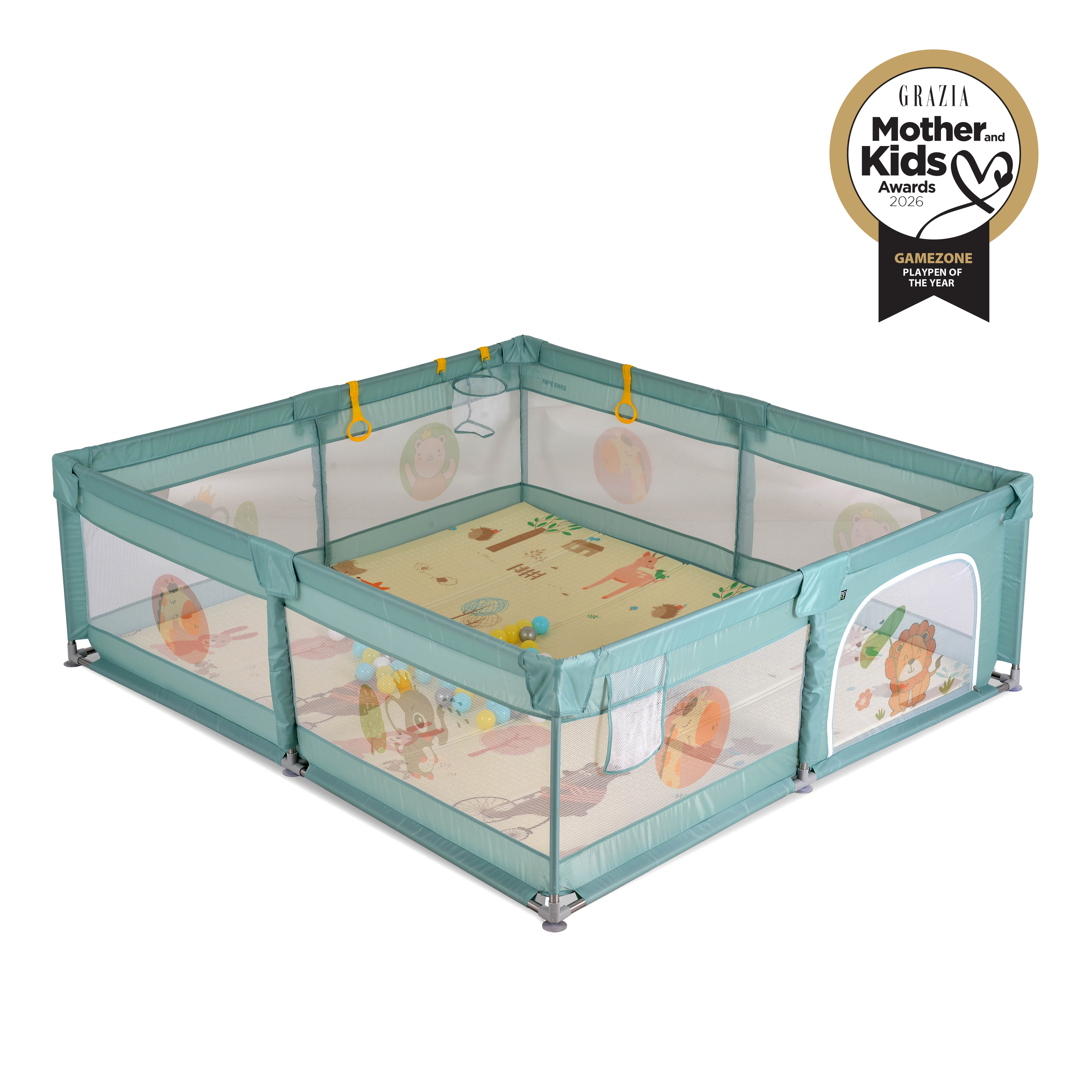 Moni GameZone ogradica za igru 150x200 Mint | Velika ogradica za bebe